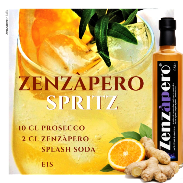 Preview: Zenzàpero - alkoholfreier Ingwer-Orangen Aperitif